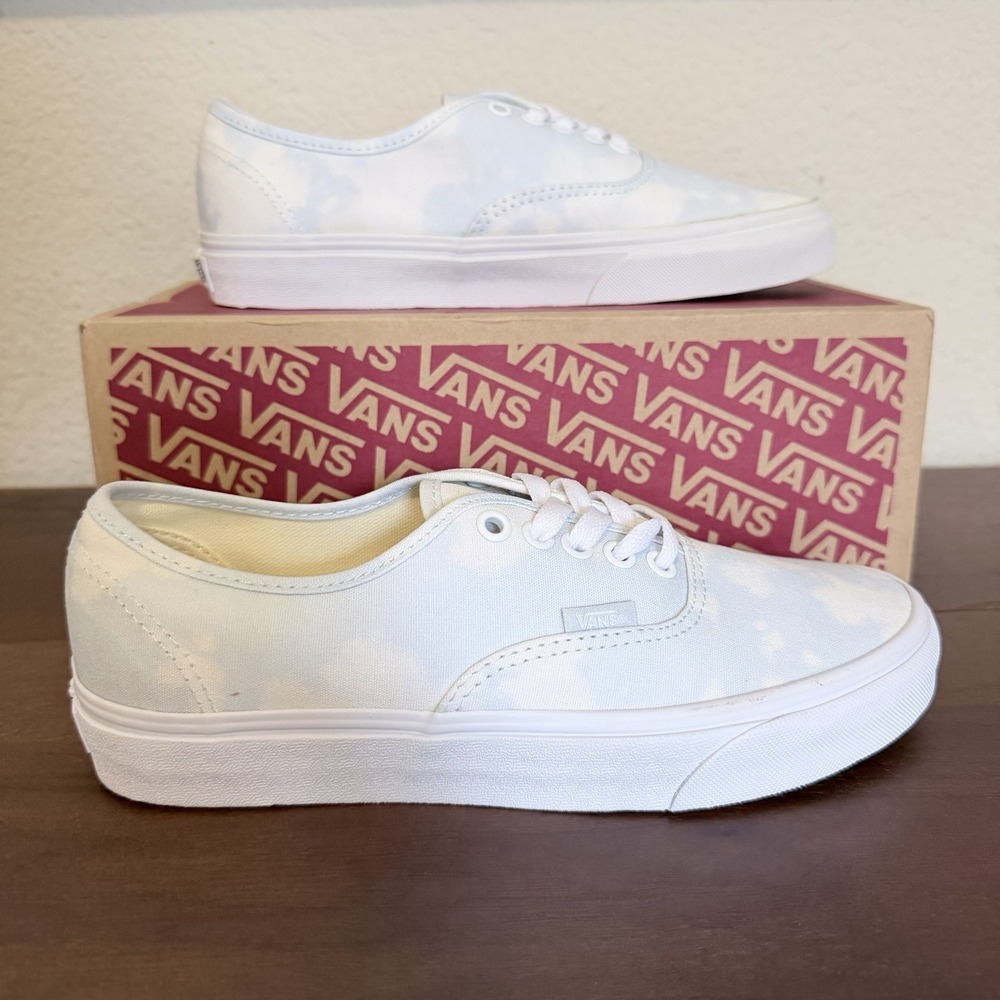 NIB VANS Authentic Bleach Wash  Shoes sz 7 M 8.5 W Cloud Sneakers Skateboarding